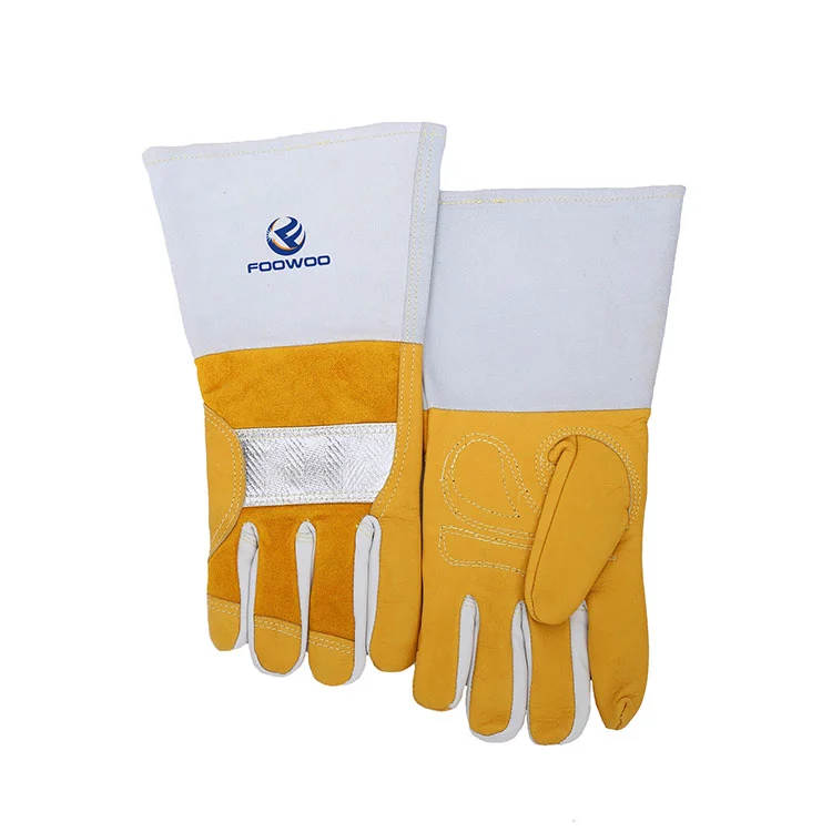Multiple Grain Calfskin Mig Tig Welding Gloves